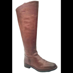 Franco Sarto Women's Meyer Leather Medium Calf Boots Bordeaux - Medium